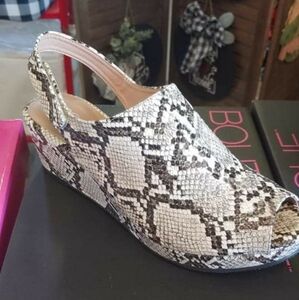 COPY - Peep snakeprint Corkys open toe Wedge NIB Size 8,9 And 11